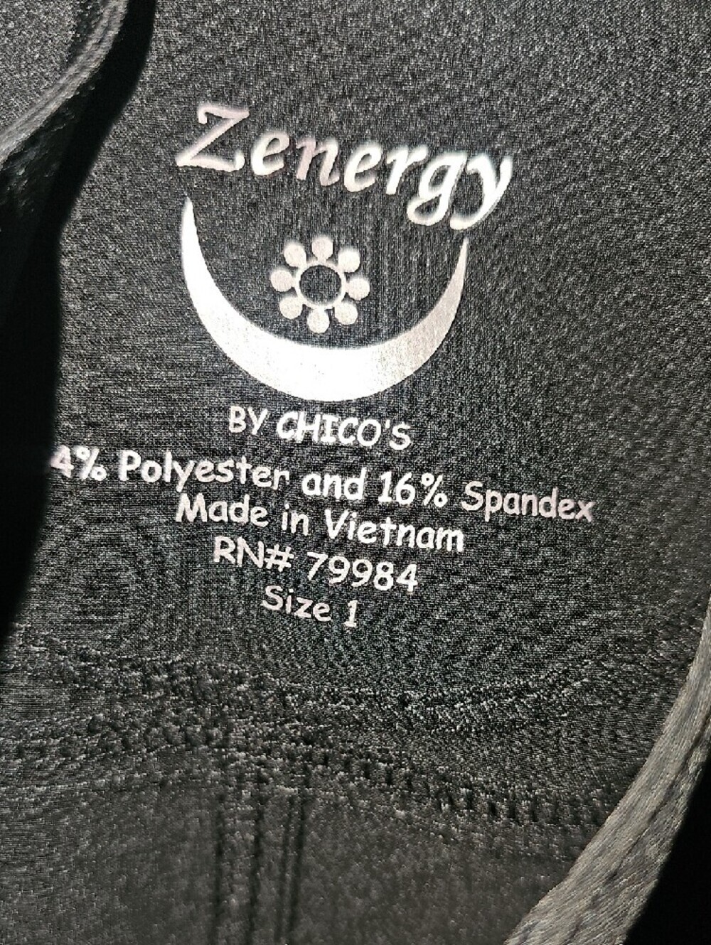 Zenergy by Chico's Black Zip Front Active Jacket Size Large - Picture 2 of 8